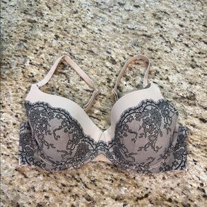 Ambrielle Everyday Full Coverage Pretty Lace Printed Underwire Bra 38B